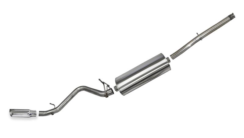 Chevrolet Silverado Performance Exhaust - CORSA Performance - Cat-Back Sport Single Side Exit - Polished - `14-`19